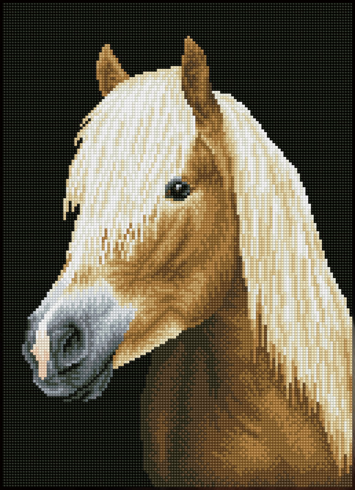 Diamond Dotz Chester - Pre-Framed Kit Horse Diamond Painting Kits for Adults - Diamond Art Kits a Relaxing Creative Craft Kit with Dotz Gems 13"x18.5"