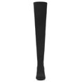 thumbnail image 2 of BLISSFUL STEP Women's Round Toe Block Heel over The Knee High Boots Black Chunky 6, 2 of 8