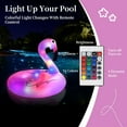 thumbnail image 7 of RoamReady Adults Inflatable Solar Powered Flamingo Pool Float, 42" with Lights, 7 of 7