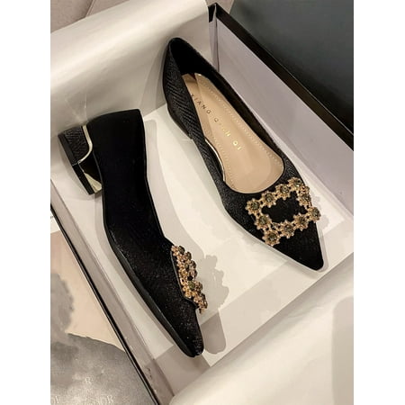 

Jewelled Decor Ribbed Flats Women‘s Footwear