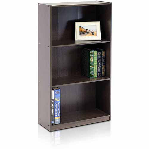 Furinno 99736 Basic 3-Tier Bookcase Storage Shelves