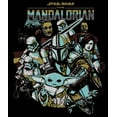 thumbnail image 2 of Men's Star Wars: The Mandalorian Protect The Child Pull Over Hoodie Black 2X Large, 2 of 4