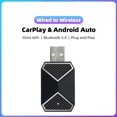 thumbnail image 2 of Adaptador Inalámbrico CarPlay Android Auto 2 en 1 Mini AI Adaptador de Caja de Coches WiFi Asistente de Voz para Wired CarPlay Android, 2 of 5