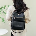 thumbnail image 4 of Mochi de moda pa mujer, bolso de hombro de cuero PU, monedero con múltiples bolsillo mochi de e pa mujer, bolso de mano multis Negro Colco Bolso de mujer, 4 of 6