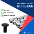 thumbnail image 2 of Stainless Screws for TESLA M5-0.8 x 8mm License Plates (Set of 4, Black, Rear), 2 of 4