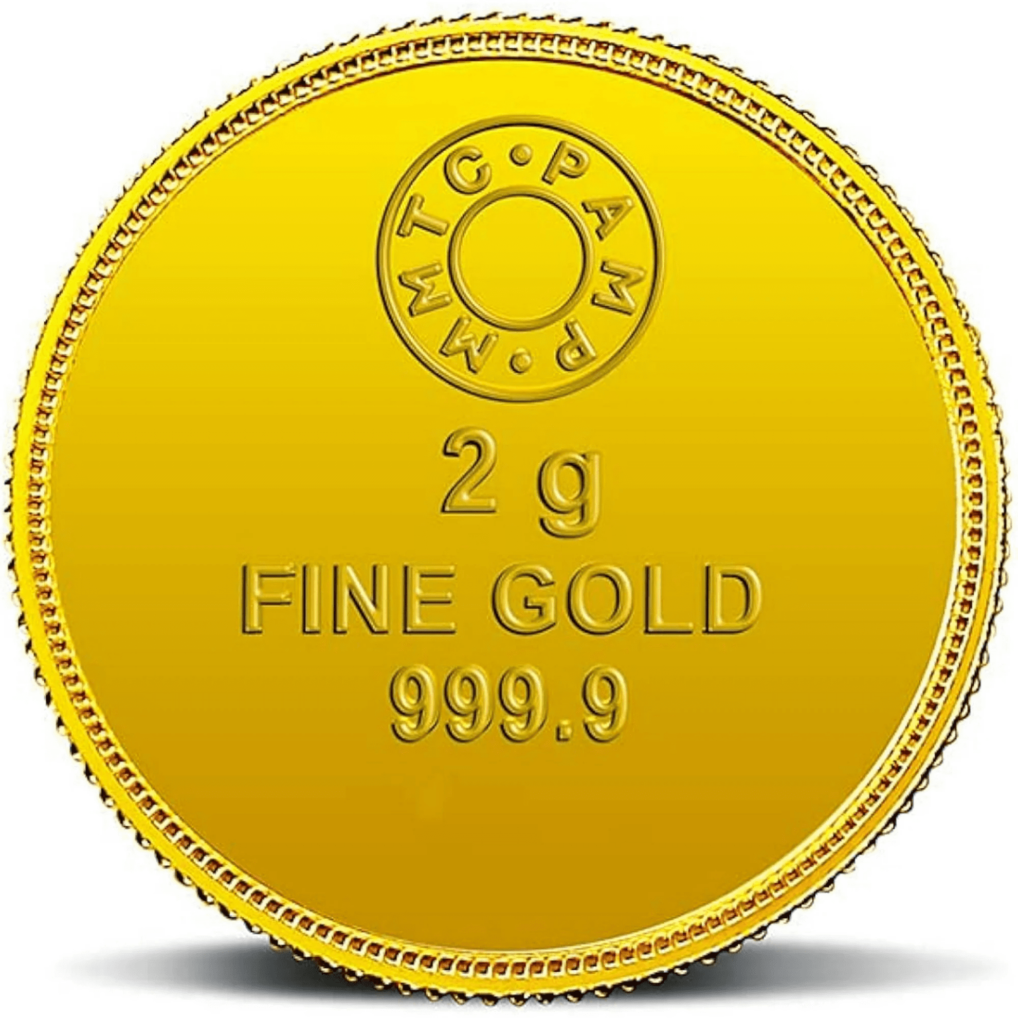 Pamp MMTC Lotus 2 Gram Gold Round - Large Card Assay