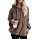 thumbnail image 1 of Sudaderas con capucha difusas para mujer, suéter con bolsillos extragrandes y acogedores, sudadera con capucha, sudaderas con capucha de lana atlética Xemadio LRWJ211-34, 1 of 8