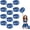 Blue+Silver, variant on 12 Pack pom poms Cheer,Handheld Cheer pom poms, Sports Cheer Plastic Pom Poms Cheerleading for Sports Team Spirit Cheering (Blue+Gold)
