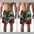 thumbnail image 3 of luoweisi Men's Beach Shorts Quick Dry Swim Trunks with Mesh Lining Sea Turtle L, 3 of 5