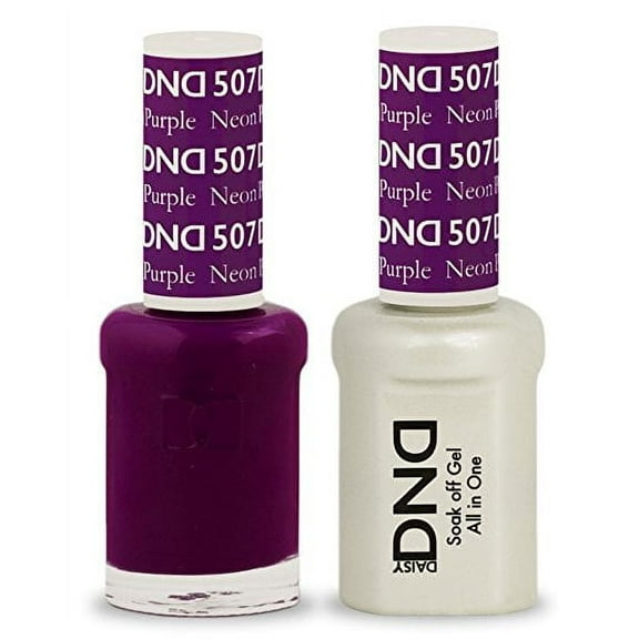 DND Nail Polish Gel & Matching Lacquer Set (507 - Purple Neon)
