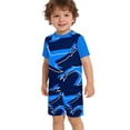 thumbnail image 6 of Fnooota Boys Rash Guard Swimsuits 2 Piece, Surfing Printed Short Sleeve Kids Bathing Suits Boys'Swimwear Multicolor Size 8, 6 of 8