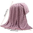 thumbnail image 3 of Clearance Boovnll Throw Blanket, Super Soft Warm Solid Color Thicken Flannel Blankets, Microfiber Machine Washable for Indoor Bedroom, Couch, Sofa, Floor, Camping, Blanket - (71x79"), 3 of 6
