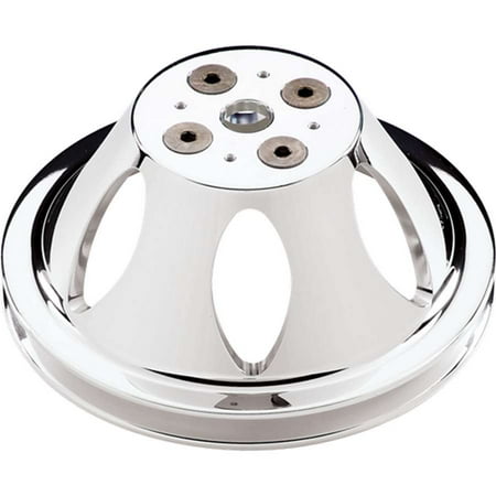 - BILLET SPECIALTIES 82120 Water Pump Pulleys Polished BBC 1 Groove Upper Pulley