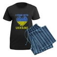 thumbnail image 5 of CafePress - Ukrainian Lover I Stand With Ukraine Heart Pajamas - Women's Short Sleeve Print T-Shirt and Pants Dark Cotton Pajama Set, 5 of 7
