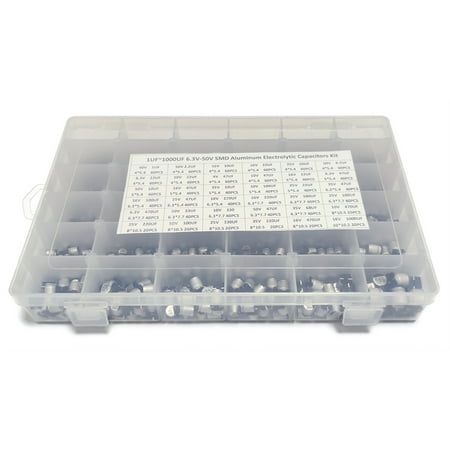 

cusimax 1500PCS/Lot Aluminum Electrolytic Capacitors 1000v-50v Lightweight Diode Push Button Resistor Assortment Kit Low Consumption