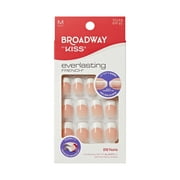 Broadway by KISS French Tip Press On Nails, ‘Infinite’, White, Short Squoval, 28 Count