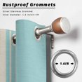 thumbnail image 6 of Outdoor Curtains for Patio Waterproof, Aqua Beige Striped Windproof Pravicy Outside Porch Blackout Curtain, Modern Farmhouse Retro Lines Sun Blocking Grommets Curtains for Cabana 2 Panels 54"x95", 6 of 9