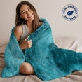 thumbnail image 5 of Throw Blanket for Couch Oil Painting Soft Fleece Flannel Blankets Cozy Lightweight Blanket for Home Sofa Living Room Oil Painting Teal Bed Throws 50" x 60", 5 of 9