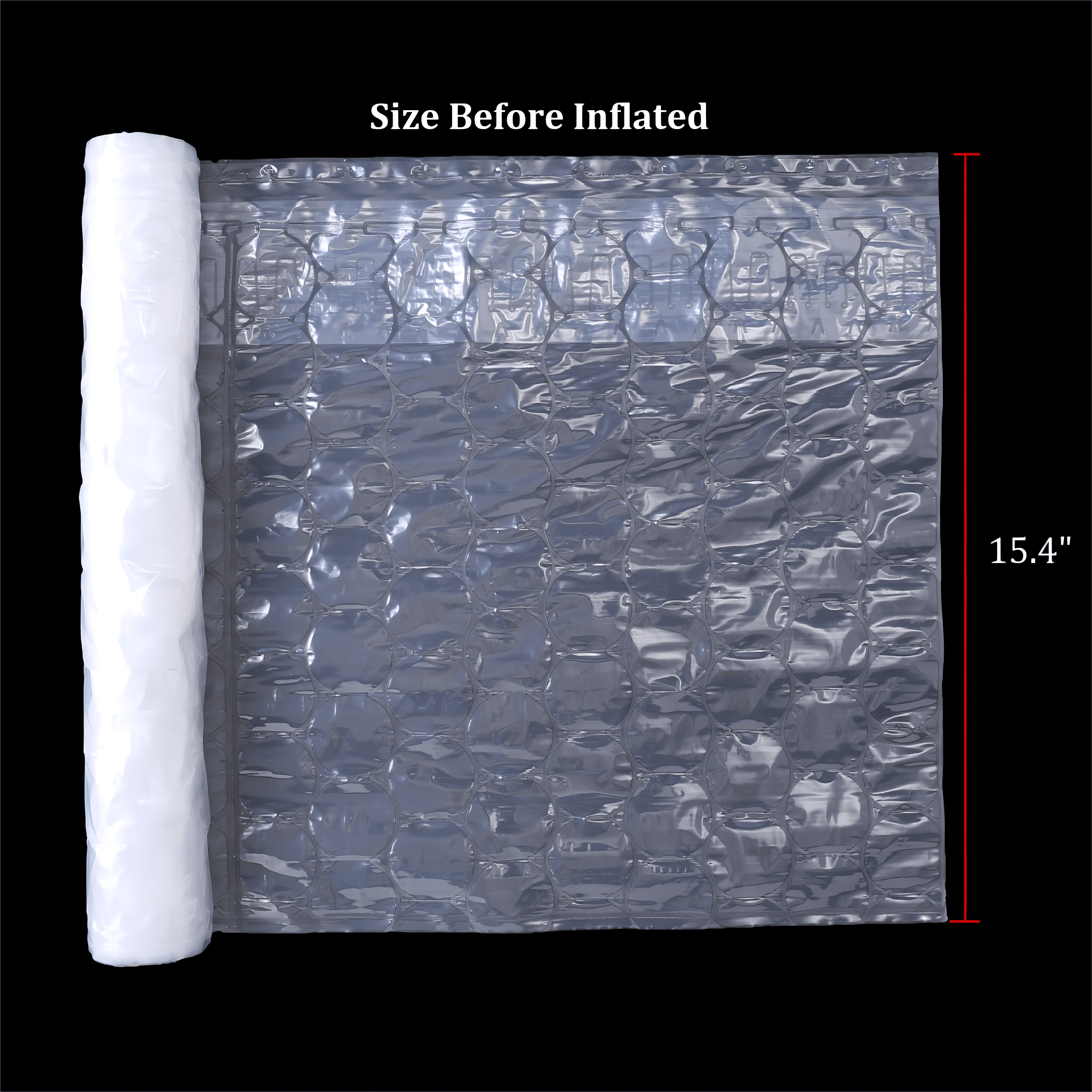 BZQZDAI 15.4" Wide 66Ft/Roll Air Bubble Cushion Wrap Roll Inflatable Air Pillow for Heavy Duty Packing and Moving with Free Pump