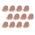 thumbnail image 2 of 12pack Rose Golden Clip On Earring Findings 12mm Round Pad With Loop Cabochon Settings DIY Jewelry Findings Accessories (0.67 X 0.55 X 0.35 Inch), 2 of 9