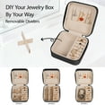 thumbnail image 5 of Keyroal Travel Jewelry Box for Women, PU Leather Jewelry Organizer Case with Removable Dividers, Portable for Necklace, Ring, Earring Storage, Gift for Girls (Black), 5 of 11