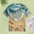 thumbnail image 4 of Beach Seashell Starfish Women's T-Shirt Short Sleeve T Shirts Tops Tee Ladies Loose T, 4 of 6