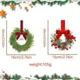 thumbnail image 7 of JEWLALO 2 Pack Mini Christmas Wreaths, Bow Ribbon Cedar Red Berry, Mini Christmas Wreaths for Cabinets, Small Window, Door, Farmhouse Xmas Party Decorations, Instant Festive Charm, 7 of 7