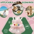 thumbnail image 3 of GASTROPOD Dog Dresses for Small Dogs Girl,Polyester Girl Dog Clothes,Glimmer Look with Layered Mesh Dog Clothes,Pink,M, 3 of 7