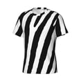thumbnail image 5 of Vsdgher Zebra Print Men's Dry Fit Mesh Athletic Shirts Moisture Wicking Tennis T-Shirt Tops, 5 of 9