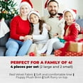 thumbnail image 5 of Vonadale Red Velvet Plush Fabric Santa Christmas Hats, 4-Pc Family Pack, 5 of 6