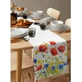 thumbnail image 3 of Hokiten Table Runners 90 Inches Long Dress Scarves, Watercolor Flower Farmhouse Coffee/Dining/Kitchen Table Runner for Living Room, Patriotic Red Blue Poppy Floral 13x90 Inch, 3 of 7