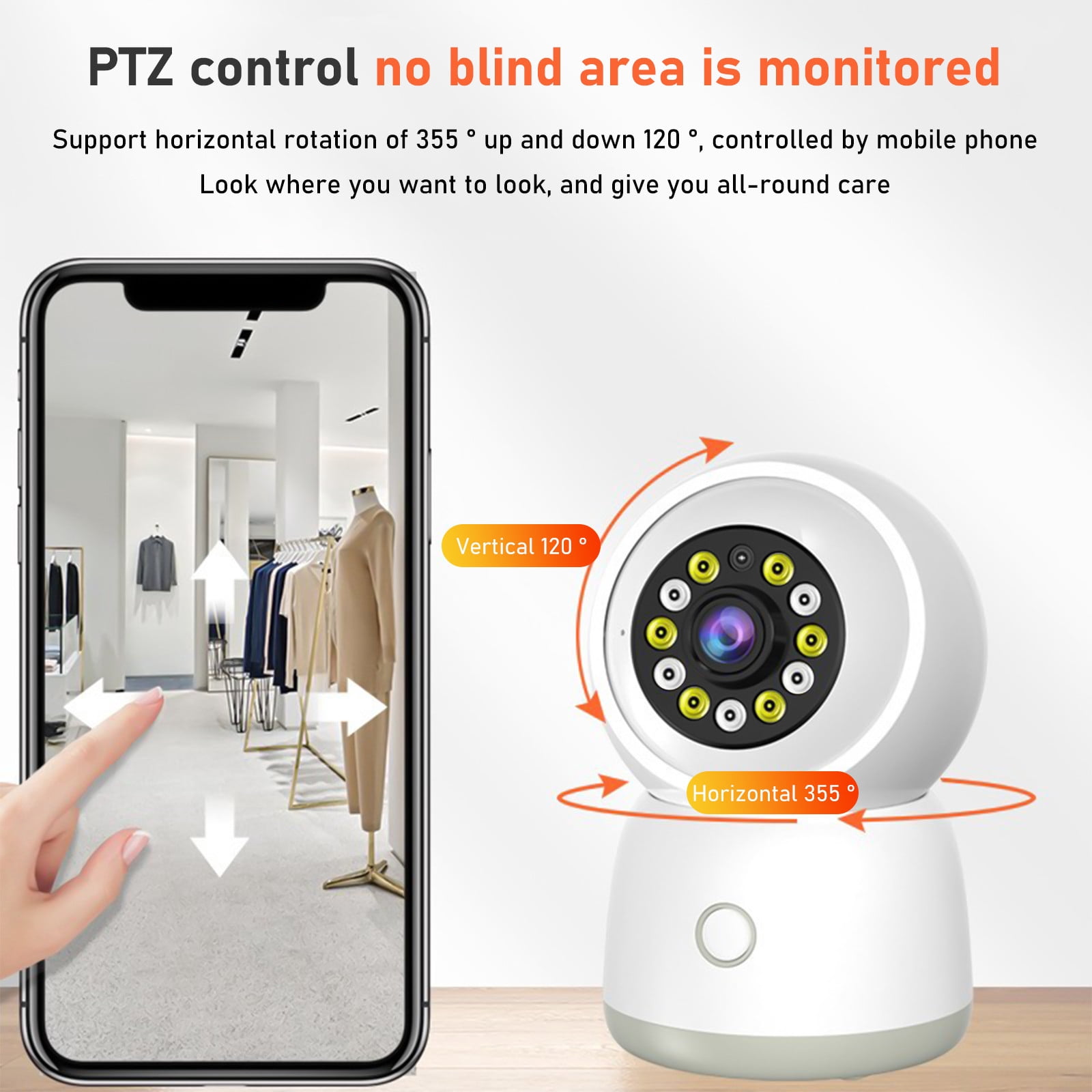 HOMBOTI Security Cameras Wireless Indoor Outdoor Indoor Security Camera 2MP HD WiFi Camera For Home Security 5G- WiFi Motion Detection Color Night Vision 2-Way Audio Ideal For Baby Monitor