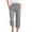AB90 Grey, variant on Womens Capri Pants Solid Color Elastic Waist Straight Leg Trousers With Pockets Breathable Relax Fit Female Holiday Party Pants Black Size L