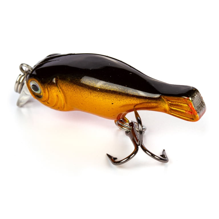 Ozark Trail Freshwater Mini Minnow Fishing Lure, Gold/Black, 1/16