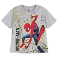 thumbnail image 2 of Conjunto para niños Marvel Spider-Man de remera y shorts gris y azul, 2 of 5