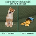 thumbnail image 5 of LUXSHARE HOME Reversible Chair Cover for Pet Friendly Machine Washable Water Repellent Furniture Protector with Elastic Straps & Foam Rods, Chair Size, Huntergreen/Sage, 5 of 6