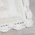 thumbnail image 3 of Absorbent Bath Mat Reversible Crochet Soft and Plush Bathroom Mat 100% Cotton 24x40 Bath Rug, Ivory, 3 of 8