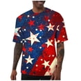 thumbnail image 2 of purcolt 4th of July Men's Short Sleeve Graphic Tees Flag Printed Patriotic Shirt (Available in Big & Tall, S-5XL), 2 of 6