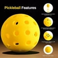 thumbnail image 4 of 16 Pack Pickleball Balls 74mm 40 Holes Professional Quality for Outside Sports,Yellow, 4 of 12