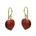 thumbnail image 4 of Gempires Heart Necklace and Earrings Jewelry Set for Women & Teens, Red Jasper, 14k Gold-Plated Jewelry, 4 of 7