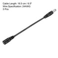 thumbnail image 2 of DC 3.5x1.35mm Hembra a 5.5x2.5mm Macho Extensión Cable Alimentación Adaptador Enchufe Cable para LED Lámpara Cámara CCTV, Negro Paquete de 3, 2 of 4