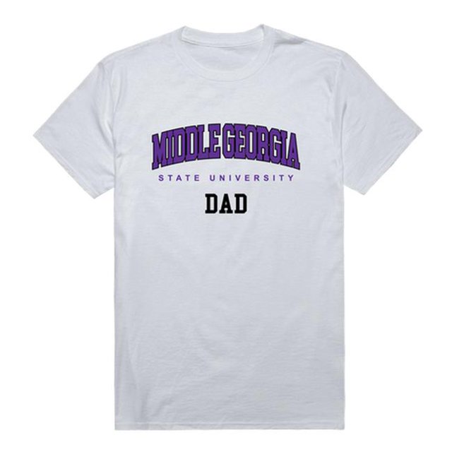 W Republic 548-420-WHT-04 Middle Georgia State University T-Shirt Papa Universitaire, Blanc - Extra Grand