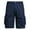 Navy, variant on Cargo Shorts for Men Button Zipper Solid Color Shorts Casual Summer Work Outdoor Shorts with Pockets