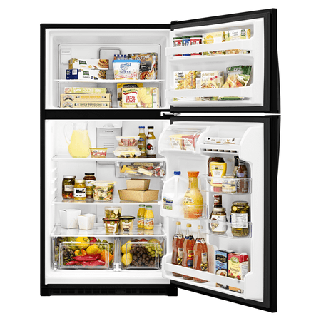 Whirlpool - 20.5 Cu. Ft. Top-Freezer Refrigerator - Black