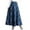Blue, variant on Womens Plaid Skirt Fall Long A-Line High Elastic Waisted Skirt Winter Vintage Woolen Tartan Skirts with Pockets