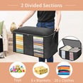 thumbnail image 3 of Closet Storage Bags Organizers, Large Clothing Storage Bags with Reinforced Handle, Foldable Clothes Storage Bags Closet Organizers, Blanket Storage Bags for Bedding, Clothes - 4 Pack, 3 of 10