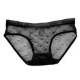 thumbnail image 3 of Ladies Underwear Panties - Womens Sheer Lace Panties See Through Mesh Crotch Seamless Briefs, Seamless Underwear for Women,Color: Black Size: XL, 3 of 9