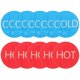 thumbnail image 1 of 20pcs Self-adhesive Hot And Cold Water Sign Sticker Hotel Restroom Hot And Cold Label Acrylic Decal, 1 of 2
