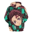 thumbnail image 3 of Demon Slayer Unisex Adult Hoodie Casual Hooded Sweatshirt Pullover Novelty 3D Printed Sweater Jacket XL, 3 of 8