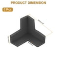 thumbnail image 2 of Uxcell Protecteurs d'Angle 8 Pcs Protecteurs d'Angle de Table Garde d'Angle de Meuble et Pare-Chocs de Bords (en Forme 3D, Noir), 2 of 6